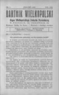 Bartnik Wielkopolski: organ Wielkopolskiego Związku Pszczelarzy 1936 kwiecień R.17 Nr4