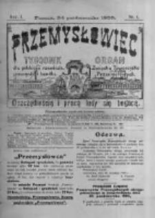 Przemysłowiec. 1903.10.24 R.1 nr4
