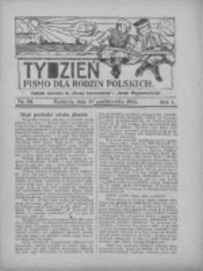 Tydzień: pismo dla rodzin polskich: dodatek niedzielny do "Gazety Szamotulskiej" i "Gazety Międzychodzkiej" 1925.10.18 R.1 Nr30