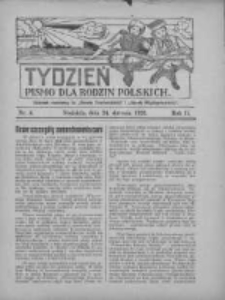 Tydzień: pismo dla rodzin polskich: dodatek niedzielny do "Gazety Szamotulskiej" i "Gazety Międzychodzkiej" 1926.01.24 R.2 Nr4