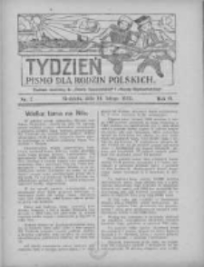 Tydzień: pismo dla rodzin polskich: dodatek niedzielny do "Gazety Szamotulskiej" i "Gazety Międzychodzkiej" 1926.02.14 R.2 Nr7