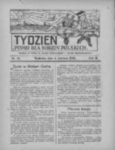 Tydzień: pismo dla rodzin polskich: dodatek niedzielny do "Gazety Szamotulskiej" i "Gazety Międzychodzkiej" 1926.04.04 R.2 Nr14