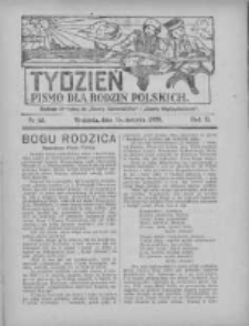 Tydzień: pismo dla rodzin polskich: dodatek niedzielny do "Gazety Szamotulskiej" i "Gazety Międzychodzkiej" 1926.08.15 R.2 Nr33