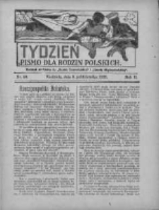 Tydzień: pismo dla rodzin polskich: dodatek niedzielny do "Gazety Szamotulskiej" i "Gazety Międzychodzkiej" 1926.10.03 R.2 Nr40