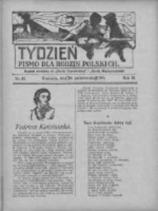 Tydzień: pismo dla rodzin polskich: dodatek niedzielny do "Gazety Szamotulskiej" i "Gazety Międzychodzkiej" 1926.10.10 R.2 Nr41