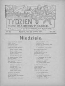 Tydzień: pismo dla rodzin polskich: dodatek niedzielny do "Gazety Szamotulskiej" i "Gazety Międzychodzkiej" 1927.06.19 R.3 Nr24