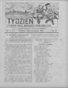 Tydzień: pismo dla rodzin polskich: dodatek niedzielny do "Gazety Szamotulskiej" 1929.11.03 R.4 Nr5