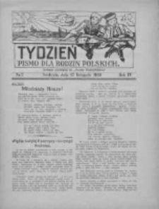 Tydzień: pismo dla rodzin polskich: dodatek niedzielny do "Gazety Szamotulskiej" 1929.11.17 R.4 Nr7