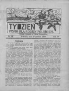 Tydzień: pismo dla rodzin polskich: dodatek niedzielny do "Gazety Szamotulskiej" 1929.12.29 R.4 Nr13