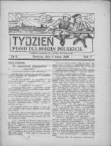 Tydzień: pismo dla rodzin polskich: dodatek niedzielny do "Gazety Szamotulskiej" 1930.02.09 R.5 Nr6