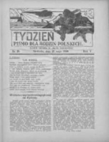 Tydzień: pismo dla rodzin polskich: dodatek niedzielny do "Gazety Szamotulskiej" 1930.05.11 R.5 Nr19