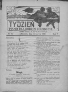 Tydzień: pismo dla rodzin polskich: dodatek niedzielny do "Gazety Szamotulskiej" 1930.06.15 R.5 Nr24