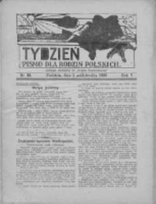 Tydzień: pismo dla rodzin polskich: dodatek niedzielny do "Gazety Szamotulskiej" 1930.10.05 R.5 Nr39