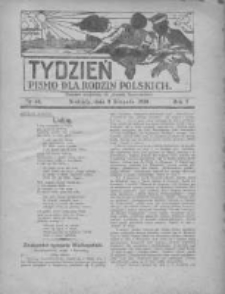 Tydzień: pismo dla rodzin polskich: dodatek niedzielny do "Gazety Szamotulskiej" 1930.11.09 R.5 Nr44