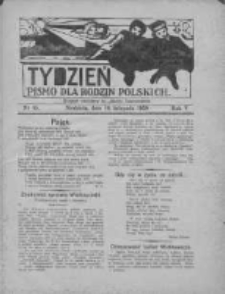 Tydzień: pismo dla rodzin polskich: dodatek niedzielny do "Gazety Szamotulskiej" 1930.11.16 R.5 Nr45