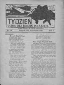 Tydzień: pismo dla rodzin polskich: dodatek niedzielny do "Gazety Szamotulskiej" 1930.11.30 R.5 Nr47