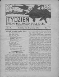 Tydzień: pismo dla rodzin polskich: dodatek niedzielny do "Gazety Szamotulskiej" 1930.12.14 R.5 Nr49