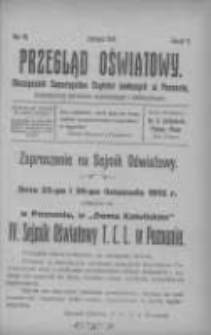 Przegląd Oświatowy: miesiecznik Towarzystwa Czytelni Ludowych w Poznaniu: poświęcony sprawom oświatowym i kulturalnym 1912.11 R.7 Z.11
