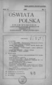 Oświata Polska: dwumiesięcznik Zjednoczenia Polskich Towarzystw Oświatowych z dodatkiem p.n.Poradnik Bibljoteczny 1934 R.11 Nr1