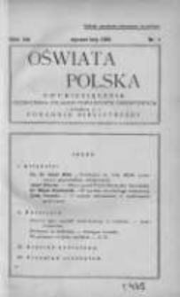 Oświata Polska: dwumiesięcznik Zjednoczenia Polskich Towarzystw Oświatowych z dodatkiem p.n.Poradnik Bibljoteczny 1936 styczeń/luty R.13 Nr1