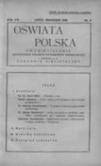 Oświata Polska: dwumiesięcznik Zjednoczenia Polskich Towarzystw Oświatowych z dodatkiem p.n.Poradnik Bibljoteczny 1936 lipiec/wrzesień R.13 Nr4