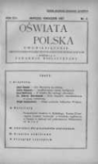 Oświata Polska: dwumiesięcznik Zjednoczenia Polskich Towarzystw Oświatowych z dodatkiem p.n.Poradnik Bibljoteczny 1937 marzec/kwiecień R.14 Nr2