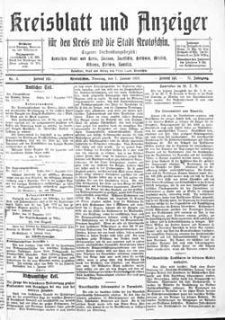 Kreisblatt und Anzeiger f&uuml;r den Kreis und die Stadt Krotoschin 1919.01.07 R.71 Nr3