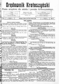 Orędownik Krotoszyński: pismo urzędowe dla miasta i powiatu krotoszyńskiego 1919.04.26 R.71 Nr50