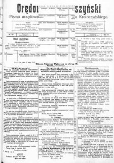 Orędownik Krotoszyński: pismo urzędowe dla miasta i powiatu krotoszyńskiego 1919.05.15 R.71 Nr58