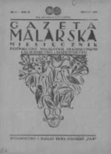 Gazeta Malarska: miesięcznik poświęcony malarstwu dekoracyjnemu, lakiernictwu i pozłotnictwu: organ Związku Cechów Malarskich i Lakierniczych 1930 sierpień R.3 Nr8