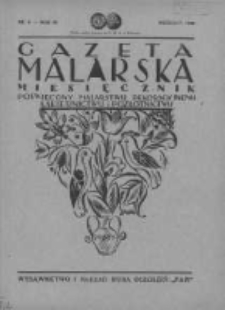 Gazeta Malarska: miesięcznik poświęcony malarstwu dekoracyjnemu, lakiernictwu i pozłotnictwu: organ Związku Cech&oacute;w Malarskich i Lakierniczych 1930 wrzesień R.3 Nr9