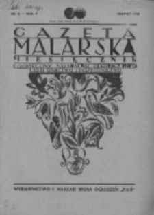 Gazeta Malarska: miesięcznik poświęcony malarstwu dekoracyjnemu, lakiernictwu i pozłotnictwu: organ Związku Cech&oacute;w Malarskich i Lakierniczych 1932 sierpień R.5 Nr8