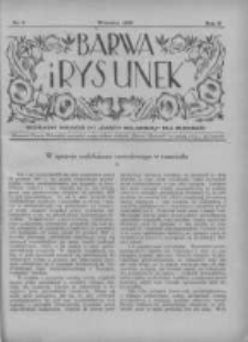 Barwa i Rysunek: bezpłatny dodatek do "Gazety Malarskiej" dla młodzieży 1929 wrzesień R.2 Nr9