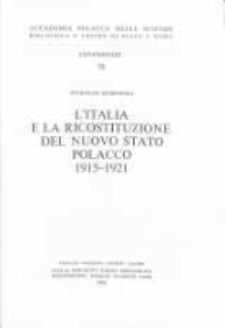 L'Italia e la riconstituzione del nuovo stato Polacco 1915-1921