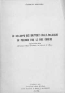 Lo sviluppo dei rapporti Italo-polacchi in Polonia fra le due guerre