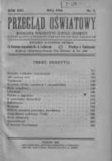 Przegląd Oświatowy: miesięcznik Towarzystwa Czytelni Ludowych poświęcony sprawom oświatowym i kulturalnym 1926 maj R.21 Nr5