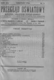 Przegląd Oświatowy: miesięcznik Towarzystwa Czytelni Ludowych poświęcony sprawom oświatowym i kulturalnym 1926 czerwiec R.21 Nr6