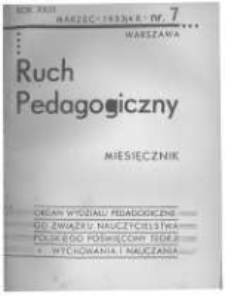 Ruch Pedagogiczny. 1933-1934 R.23(21) nr7