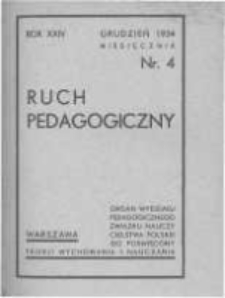 Ruch Pedagogiczny. 1934-1935 R.24 nr4