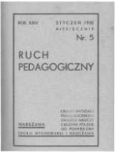 Ruch Pedagogiczny. 1934-1935 R.24 nr5