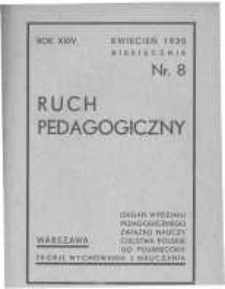 Ruch Pedagogiczny. 1934-1935 R.24 nr8