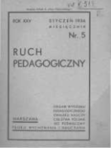 Ruch Pedagogiczny. 1935-1936 R.25 nr5