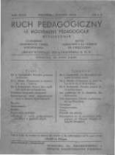 Ruch Pedagogiczny. 1937-1938 R.27 nr1-5