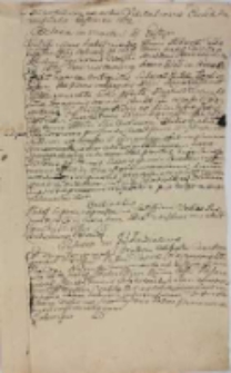 Excerptum ex actu Visitationis Eccle[si]ae Parochialis Gostinen[sis] 1672