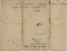 List biskupa poznańskiego Stefana Wierzbowskiego (ok. 1620–1687) do Adama Konarzewskiego (1639–1676) z zapewnieniem o wydaniu polecenia zatwierdzenia Kongregacji Oratorium na Świętej Górze przez oficjała biskupiego