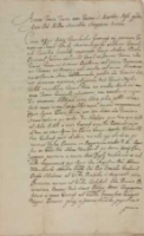 Ekstrakt z ksiąg radzieckich gostyńskich rekognicji Andrzeja Turkana, burmistrza Gostynia, Jana Lokiewicza, rajcy gostyńskiego, oraz mieszczanina Jana Frazera – opiekunów prawnych dzieci pozostałych po zmarłym mieszczaninie gostyńskim Franciszku Sztuarcie i kuratorów jego majątku oraz egzekutorów testamentu,a także wdowy po zmarłym Anny Fałdrowianki w sprawie sprzedażypewnych gruntów w Gostyniu za sumę 800 tynfów Adamowi Konarzewskiemu, który zakupił je dla przyszłej Kongregacji Oratorium św. Filipa Neri na Świętej Górze jako uposażenie