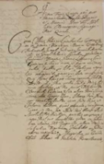 Venditio ac Resignatio Przydziałkow Agri per Famatum Joannem Lokiewicz G[e]n[er]oso ac Magnifico Konarzewski factae De Actu Feriae Quintae post Agnetis Festum 1675to [tyt. z noty dors.]