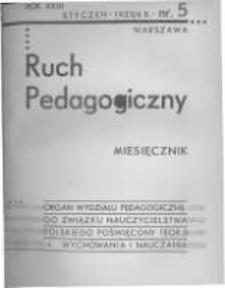 Ruch Pedagogiczny. 1933-1934 R.23(21) nr5