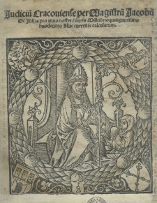 Iudiciu[m] Cracoviense per [...] Jacobu[m] de Iszlsza pro anno 1512 [słow.] nu[n]c currente calculatum