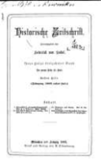 Historische Zeitschrift. 1883 Band 13(49) Heft 1-3